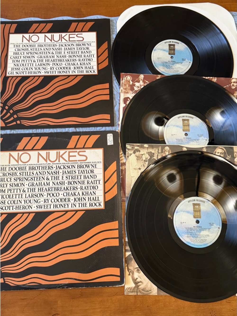 "No Nukes" Benefit Concert vinyl 1979 Triple LP With Original Booklet Insert